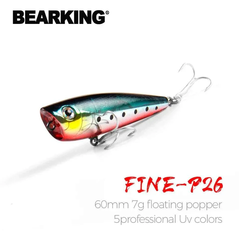 BearKing Popper Lures 60mm, 7.0g Wide Wave Motion – Image 2