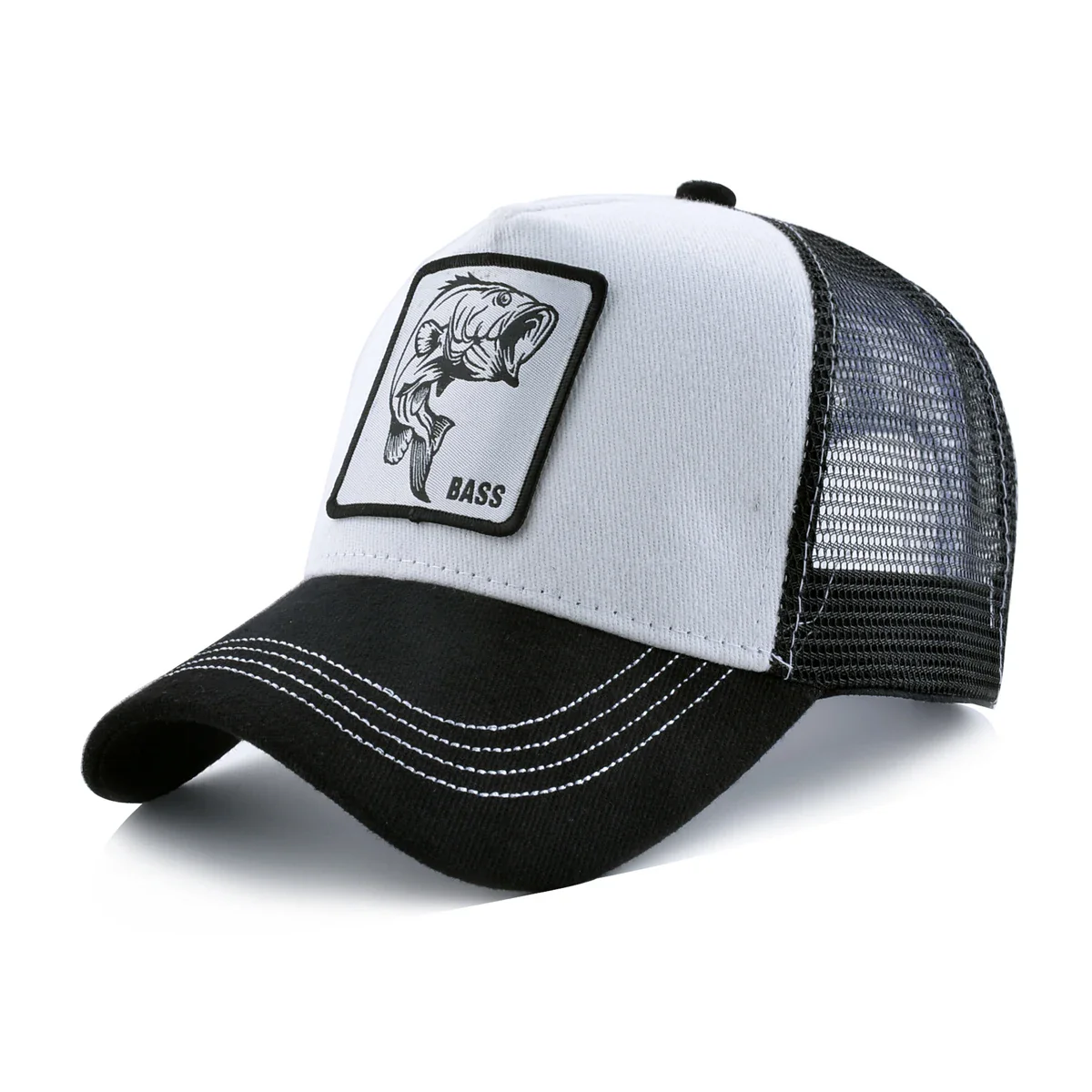 Bass Hunter Baseball Cap with BASS Patch: Four-Season Outdoor Fashion & Sun Protection – Image 2
