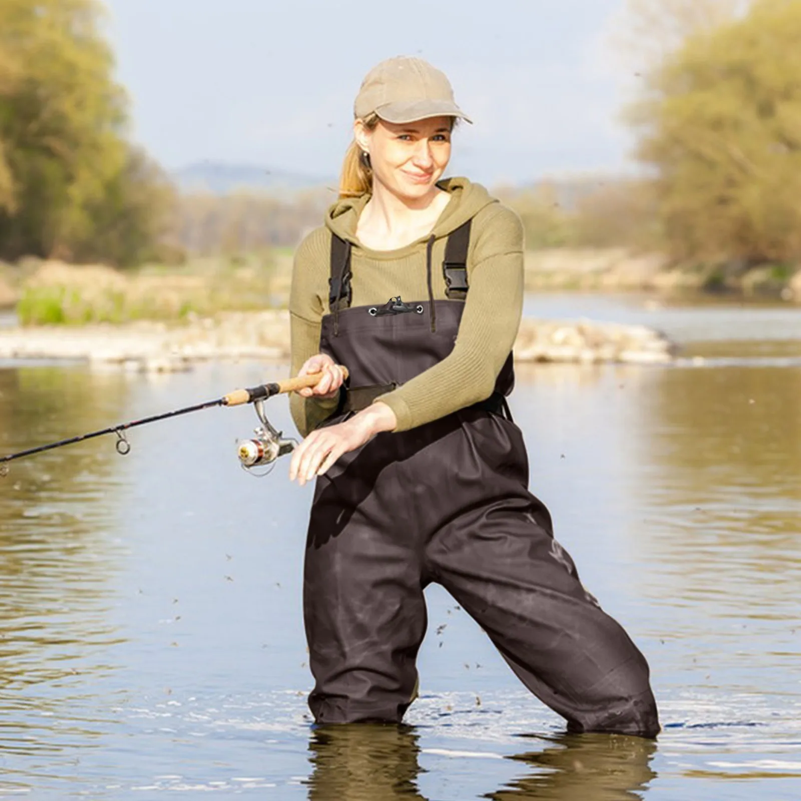 Unisex Waterproof Fishing Waders - Durable Nylon Construction – Image 3