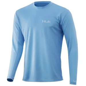 Huk Fishing Shirt: Long Sleeve Camouflage UV Protection for Summer Anglers
