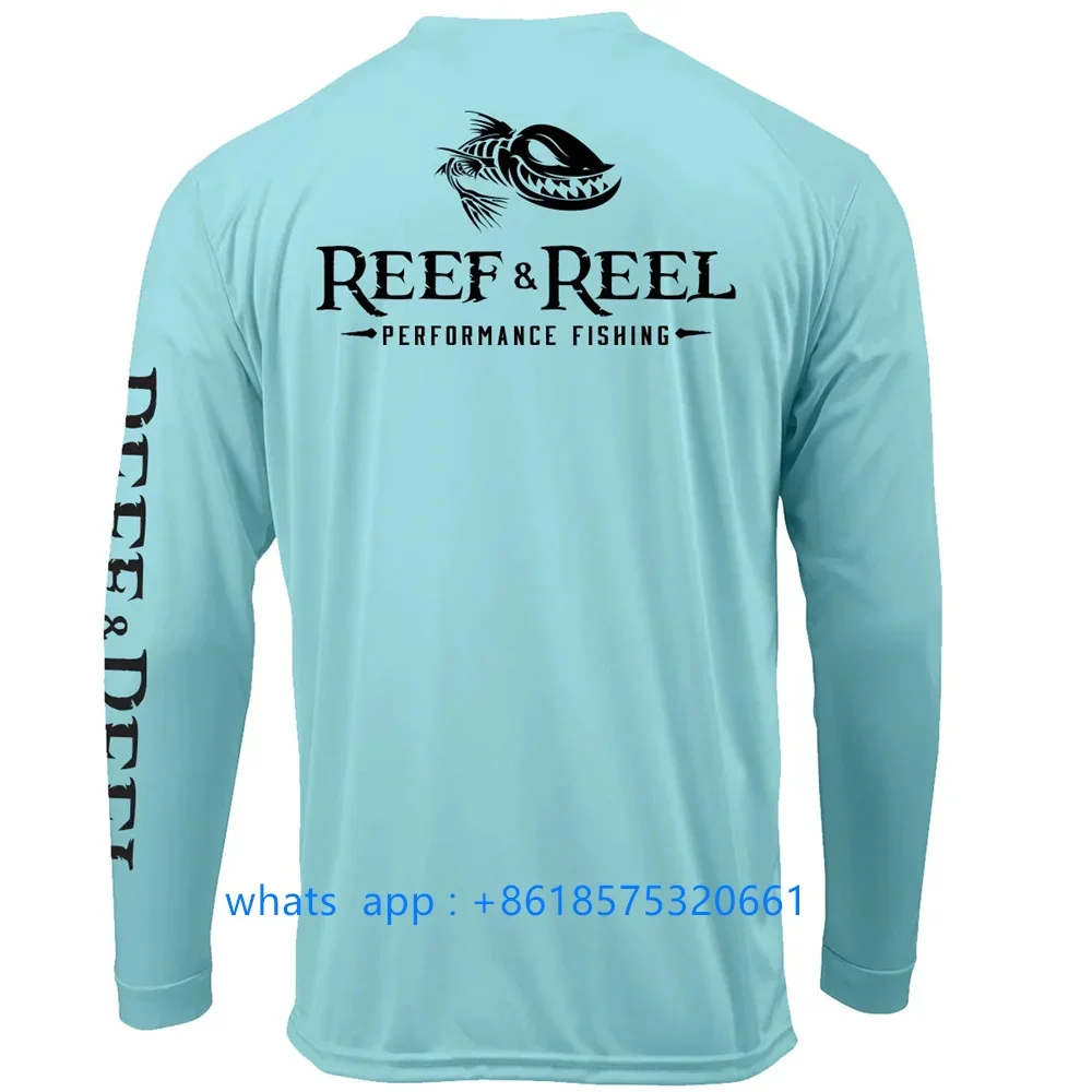 Reef&reel Men's Long Sleeve Fishing Performance Shirt: Sun Protection & Breathable Comfort – Image 7