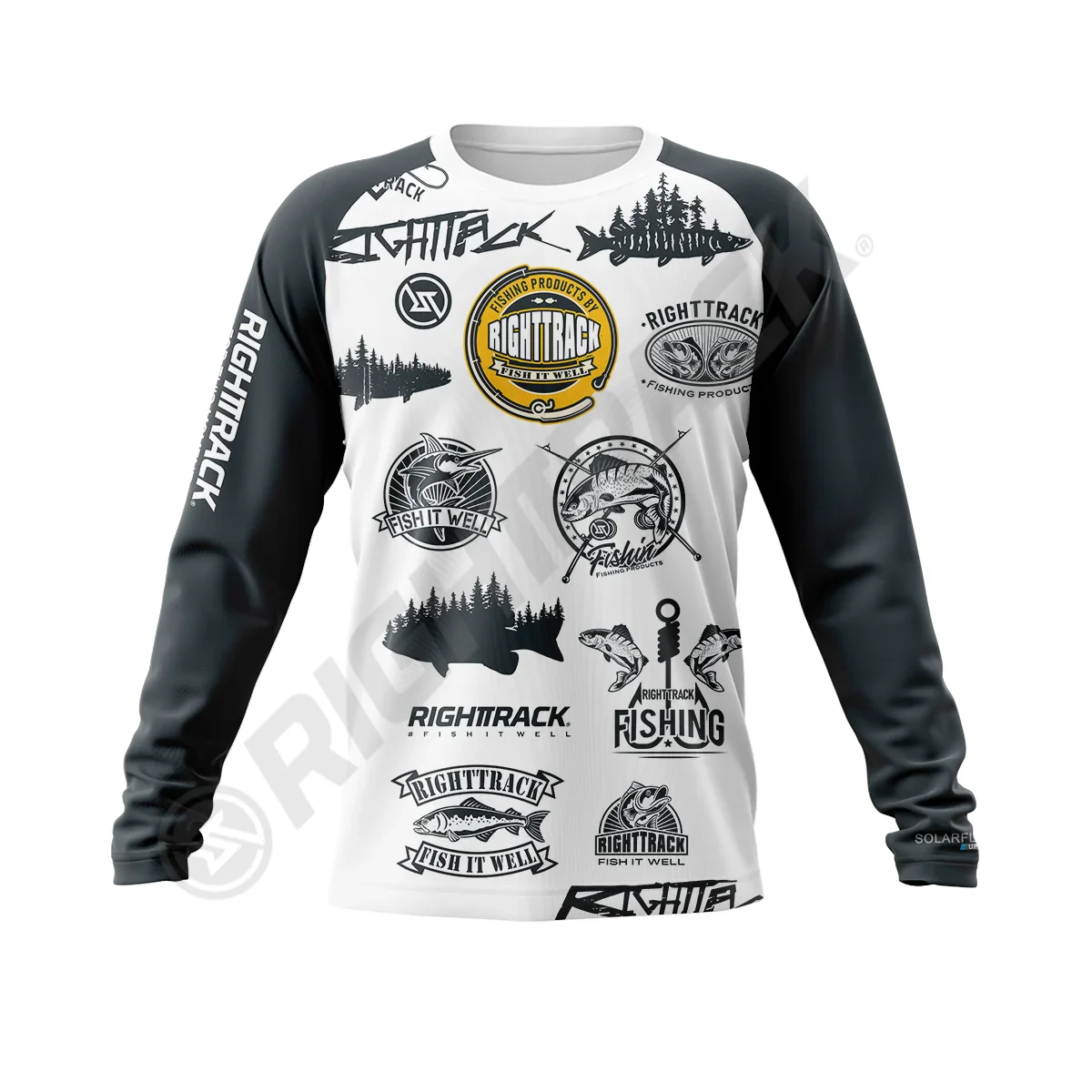 RightTrack Contrast Men's Long Sleeve Fishing Clothing: Breathable UPF 50+ Protection for Outdoor Activities – Image 3