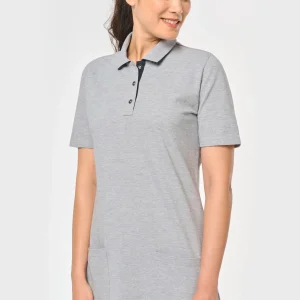 Polo long manches courtes femme