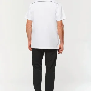 WK505 - Blouse polycoton avec boutons-pression homme