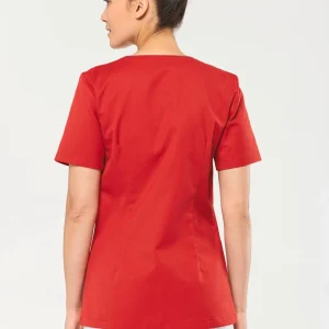 WK506 - Blouse polycoton avec boutons-pression femme