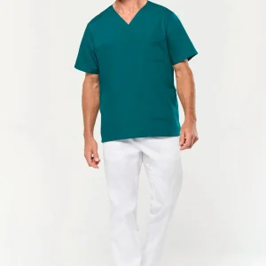 WK507 - Tunique manches courtes polycoton unisexe