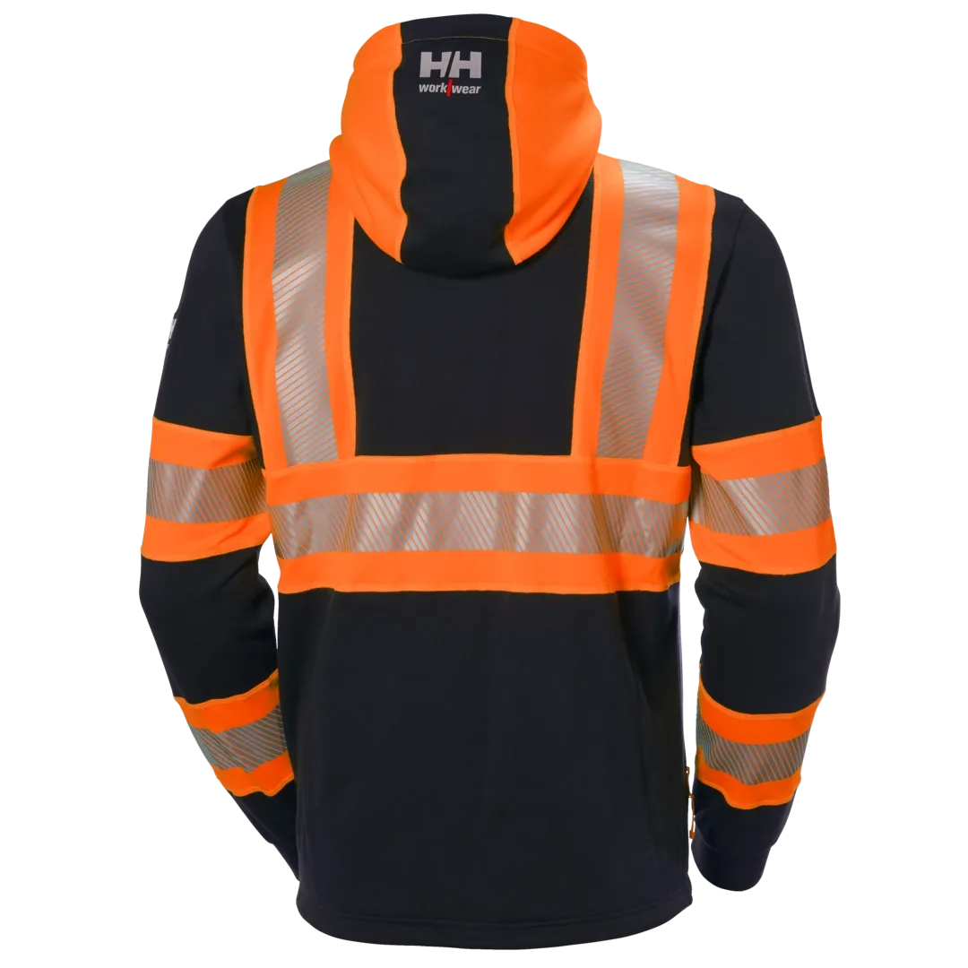 HELLY HANSEN ICU ZIP HOODIE 79273 Hi Vis Reflective Hoodie Work Sweatshirt MEN - EN 20471 Class 1 – Image 8