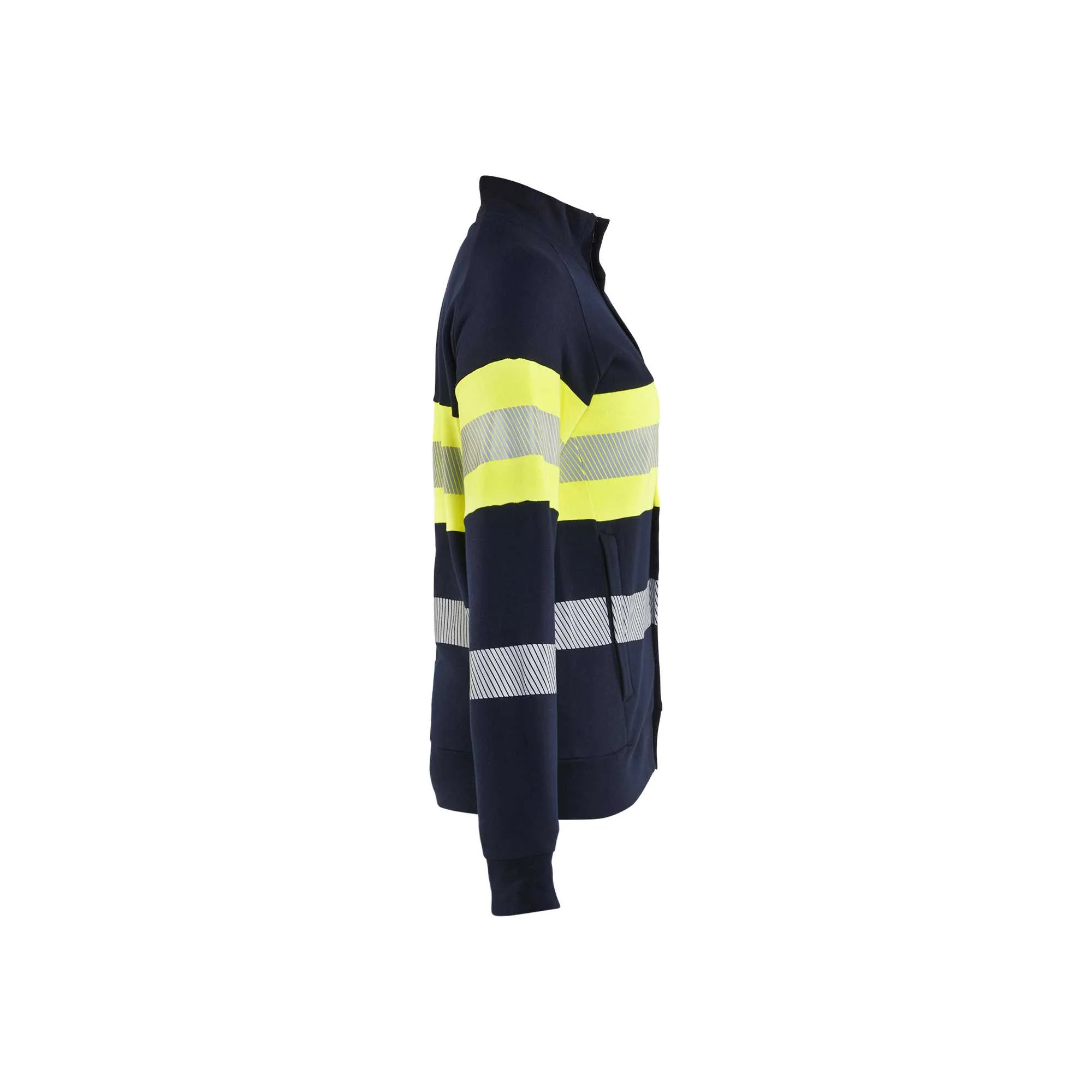 BLAKLADER 34721762 WOMEN'S MULTINORM HI VIS SWEATSHIRT ZIP Hi Vis Reflective Full-zip Work Sweatshirt WOMEN - Flame Retardant – Image 5