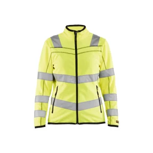 BLAKLADER 49661010 Women's Hi Vis microfleece jacket Hi Vis Reflective Work Jacket WOMEN - Antipilling Fleece
