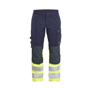 BLAKLADER 17871512 Multinorm Inherent trousers with stretch Hi Vis Reflective Work Trousers Men - ripstop fabric