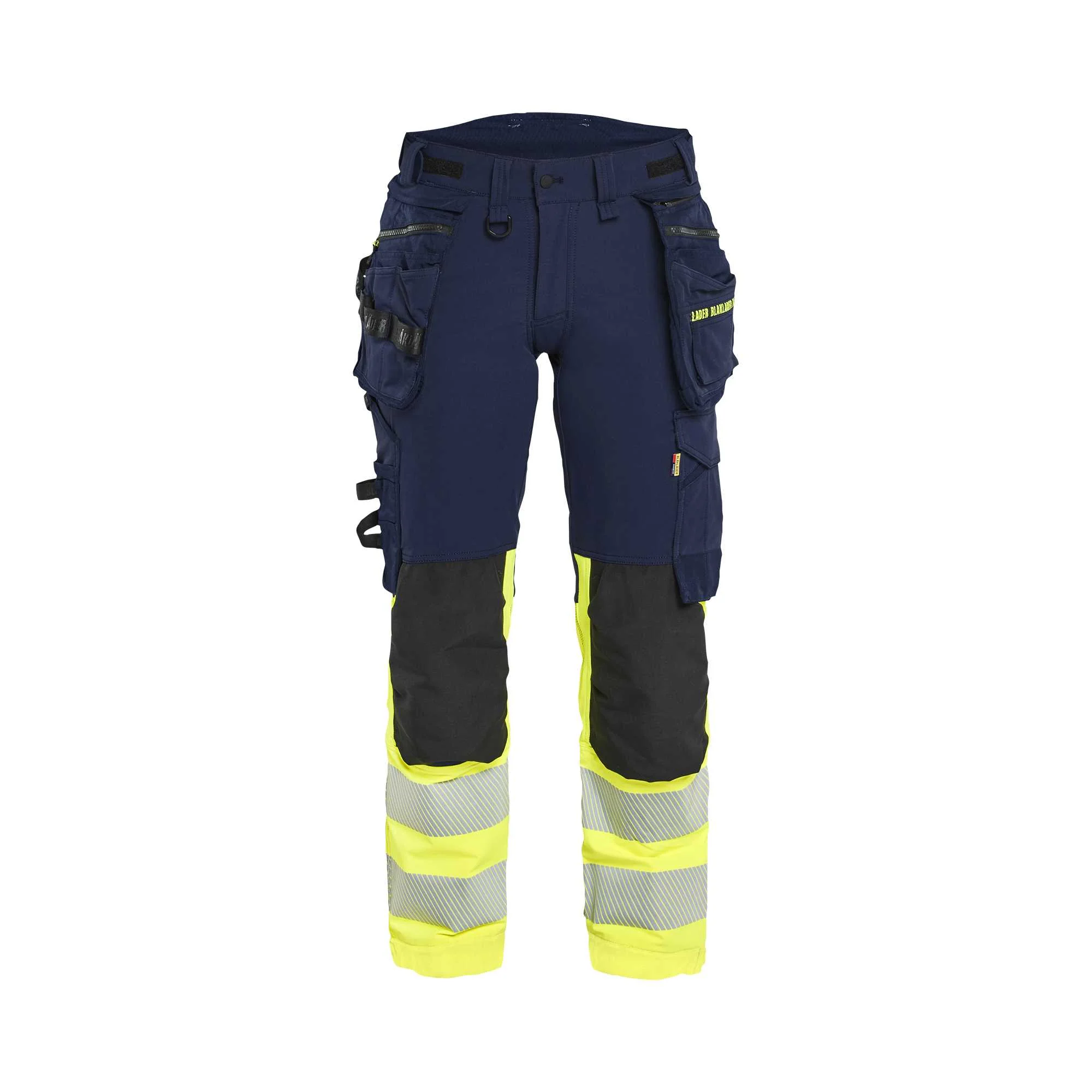 BLAKLADER 70251648 Women's Hi Vis trousers 4 way stretch Hi Vis Reflective Work Trousers Women - double weave