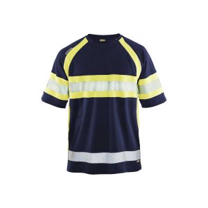 BLAKLADER 33371051 HI VIS T SHIRT Hi Vis Reflective Short Sleeve Work T-Shirt MEN - 100% Polyester