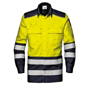 SIR SAFETY SUPERTECH Hi Vis Reflective Long Sleeve Work Shirt MEN - Modacrylic Blend
