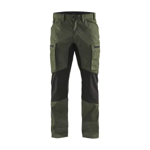 BLAKLADER 14591845 Service Trousers with Stretch Work Trousers Men - stretch panels