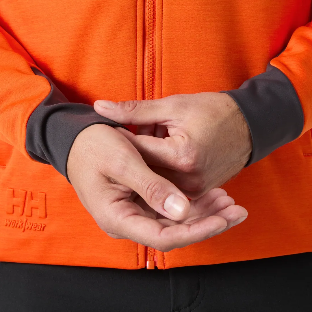 HELLY HANSEN TECH MIDLAYER 72380 Full Zip Work Sweatshirt MEN - Brushed Lining – Image 4