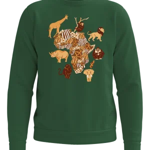 African Animals Map Design - Comfort unisex sweater