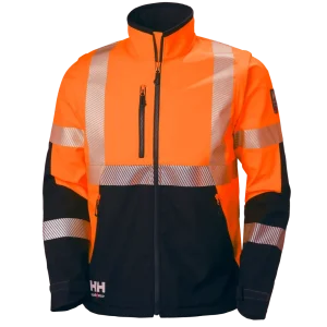 HELLY HANSEN ICU SOFTSHELL JACKET 74272 Hi Vis Reflective Work Jacket MEN Safety Jacket - Windproof