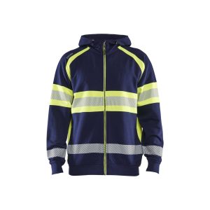 BLAKLADER 35521158 Hi Vis Hoodie Hi Vis Reflective Hoodie Work Sweatshirt MEN - 100% Cotton