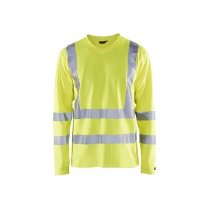 BLAKLADER 33811070 Hi Vis UV Long Sleeved T shirt Hi Vis Reflective Long Sleeve Work T-Shirt MEN - UV Protection
