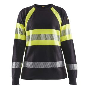 BLAKLADER 34941761 Women's Multinorm long sleeved t shirt Hi Vis Reflective Long Sleeve Work T-Shirt WOMEN - Flame Retardant