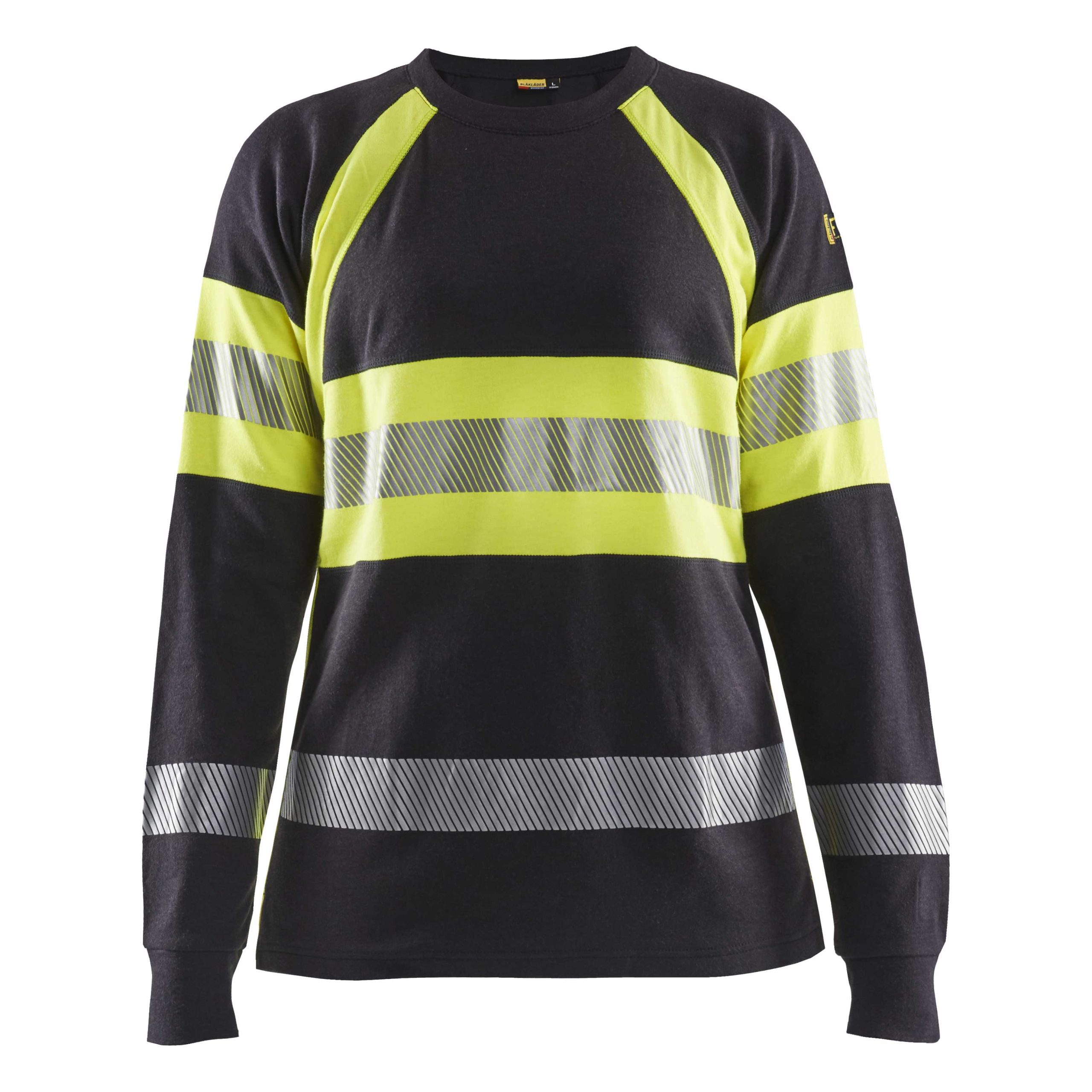 BLAKLADER 34941761 Women's Multinorm long sleeved t shirt Hi Vis Reflective Long Sleeve Work T-Shirt WOMEN - Flame Retardant