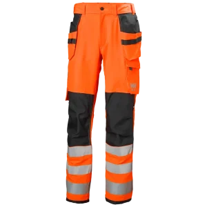 HELLY HANSEN ALNA 4X CONSTRUCTION PANT CLASS 2 77428 Hi Vis Reflective Work Trousers MEN - Cordura