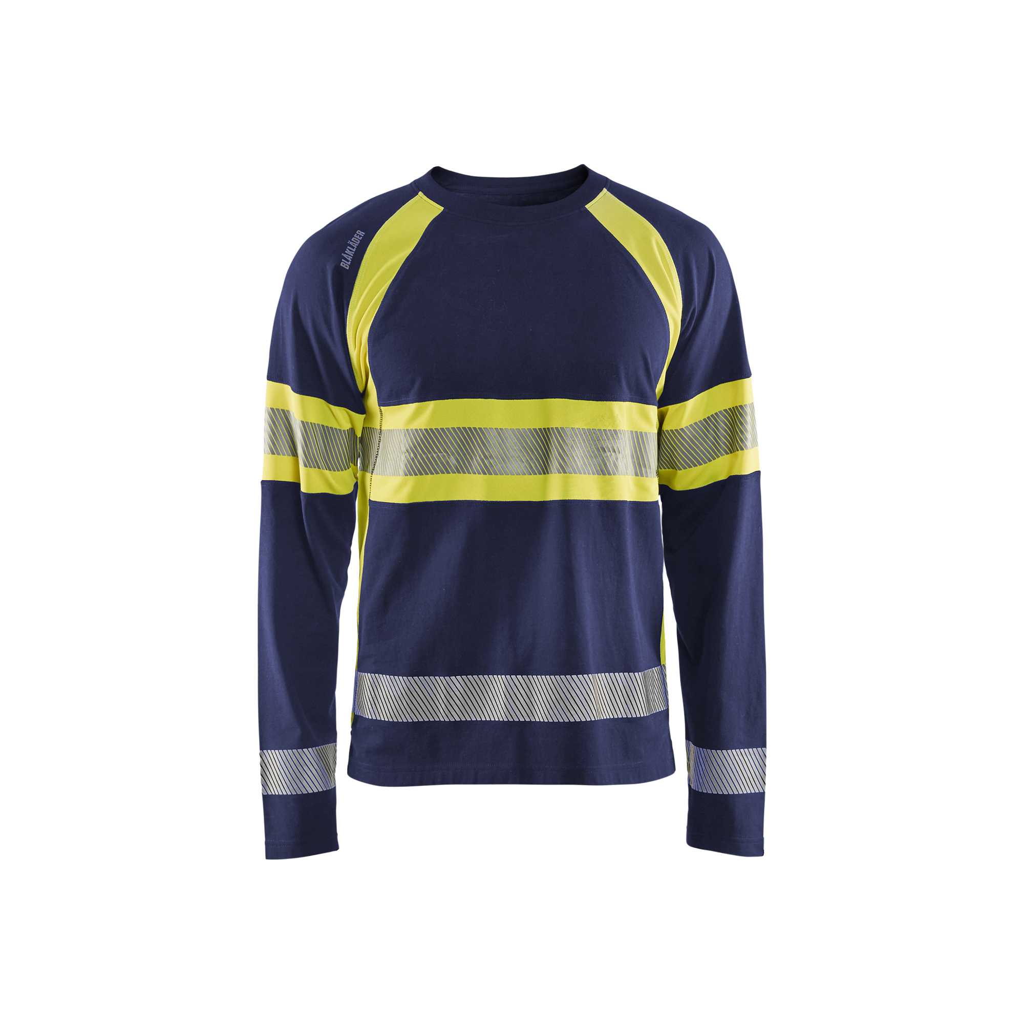 BLAKLADER 35101030 Hi Vis Long Sleeved T Shirt Hi Vis Reflective Long Sleeve Work T-Shirt MEN - 100% Cotton