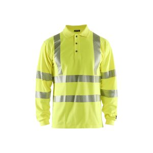 BLAKLADER 34391741 Multinorm long sleeved polo Hi Vis Reflective Long Sleeve Work Polo MEN - Flame Retardant