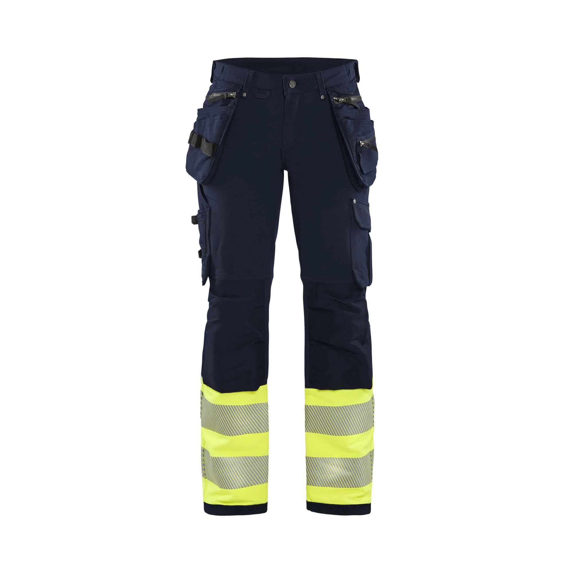 BLAKLADER 71931642 | Women's hi vis trouser with 4 way stretch Hi Vis Reflective Work Trousers Women - Water Repellent