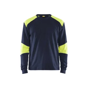 BLAKLADER 34571761 Flame resistant long sleeve t shirt Hi Vis Reflective Long Sleeve Work T-Shirt MEN - Flame Resistant