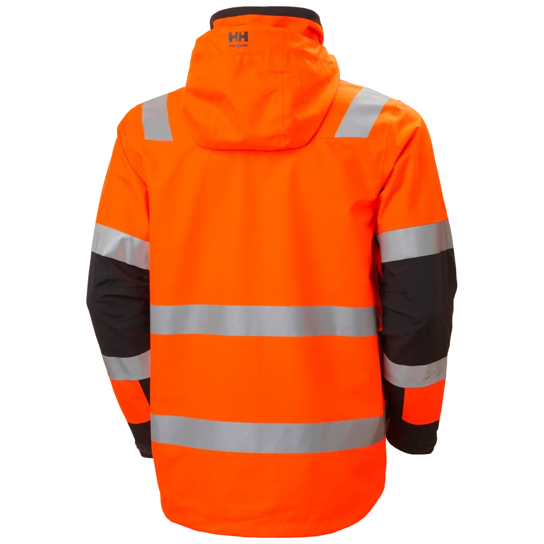 HELLY HANSEN ALNA 2.0 SHELL JACKET 71195 Hi Vis Reflective Work MEN Safety Jacket - Waterproof – Image 9