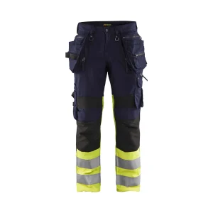 BLAKLADER 19941330 | Hi Vis trousers with stretch Hi Vis Reflective Work Trousers Men - Ripstop Fabric