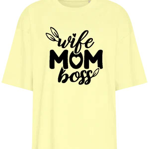 Wife Mom and Boss Design - Premium women's oversized t-shirt