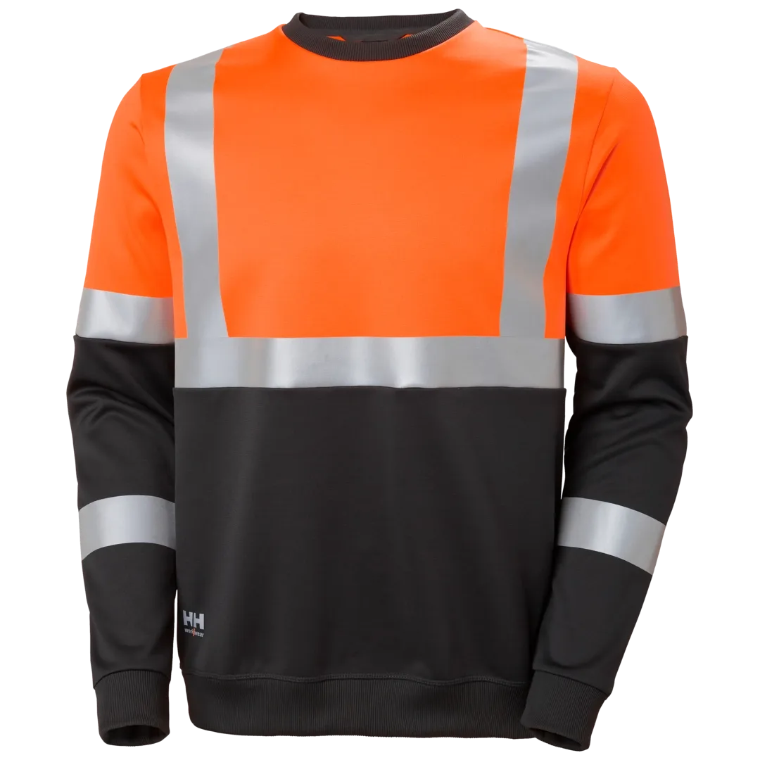 HELLY HANSEN ADDVIS SWEATSHIRT CLASS 1 79256 Hi Vis Reflective Work Sweatshirt MEN - UPF 40 – Image 4