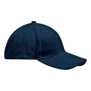 VANCOUVER CAP Baseball Cap - 100% Cotton - Adjustable Velcro - Contrasting Brim - Pack of 12 Pieces