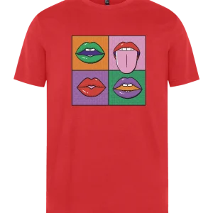Pop Art Mouths Design - Premium unisex regular fit t-shirt