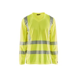BLAKLADER 33851013 Hi Vis UV Long sleeved T shirt Hi Vis Reflective Long Sleeve Work T-Shirt MEN - 100% Polyester