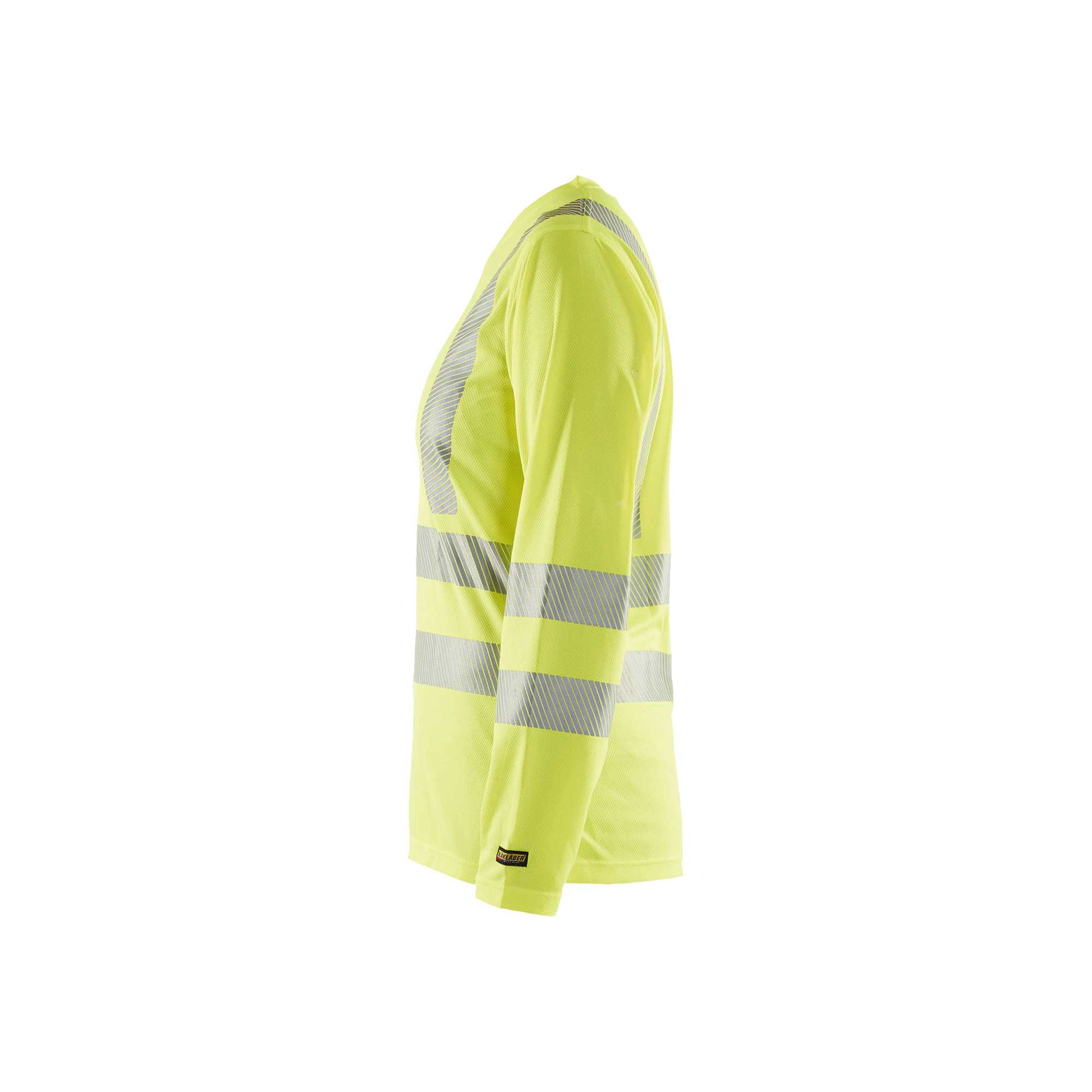BLAKLADER 34851013 Women's Hi Vis t shirt long sleeve Hi Vis Reflective Long Sleeve Work T-Shirt WOMEN - 100% Polyester – Image 4