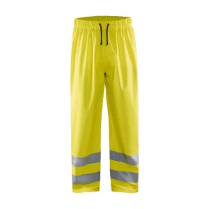 BLAKLADER 13842000 Rain Trousers Hi Vis LEVEL 1 Hi Vis Reflective Work Trousers Men - waterproof