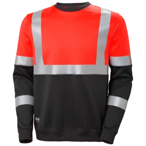 HELLY HANSEN ADDVIS SWEATSHIRT CLASS 1 79256 Hi Vis Reflective Work Sweatshirt MEN - UPF 40
