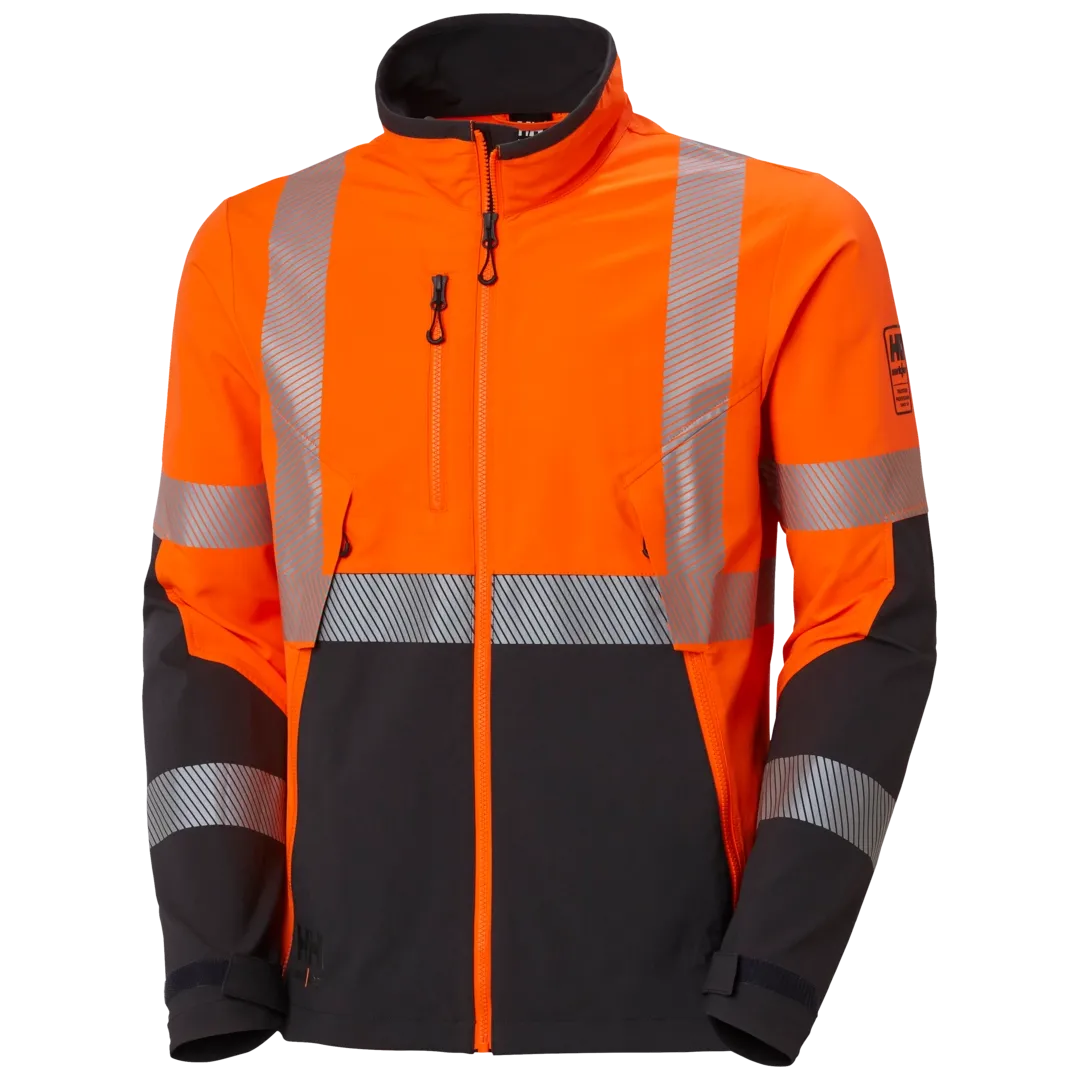 HELLY HANSEN ICU BRZ JACKET 77203 Hi Vis Reflective Softshell Work Jacket MEN - Breathable