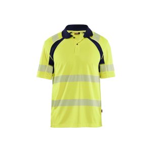 BLAKLADER 35951013 HI VIS UV PROTECTED POLO SHIRT Hi Vis Reflective Short Sleeve Work Polo MEN - 100% Polyester