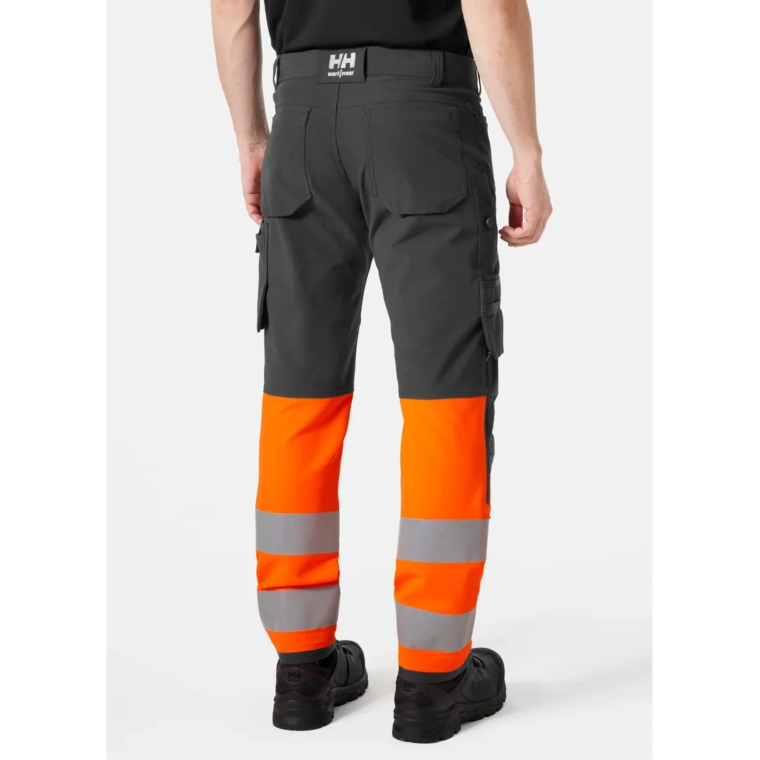 HELLY HANSEN ALNA 4X WORK PANT CLASS 1 77429 Hi Vis Reflective Work Trousers MEN - Reinforced Knees – Image 4