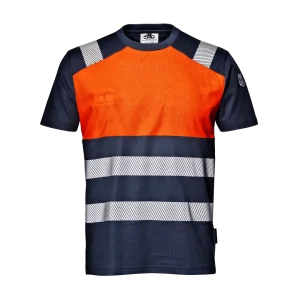 SIR SAFETY CONTRAST Hi Vis Reflective Short Sleeve Work T-Shirt MEN - EN ISO 20471 Class 1