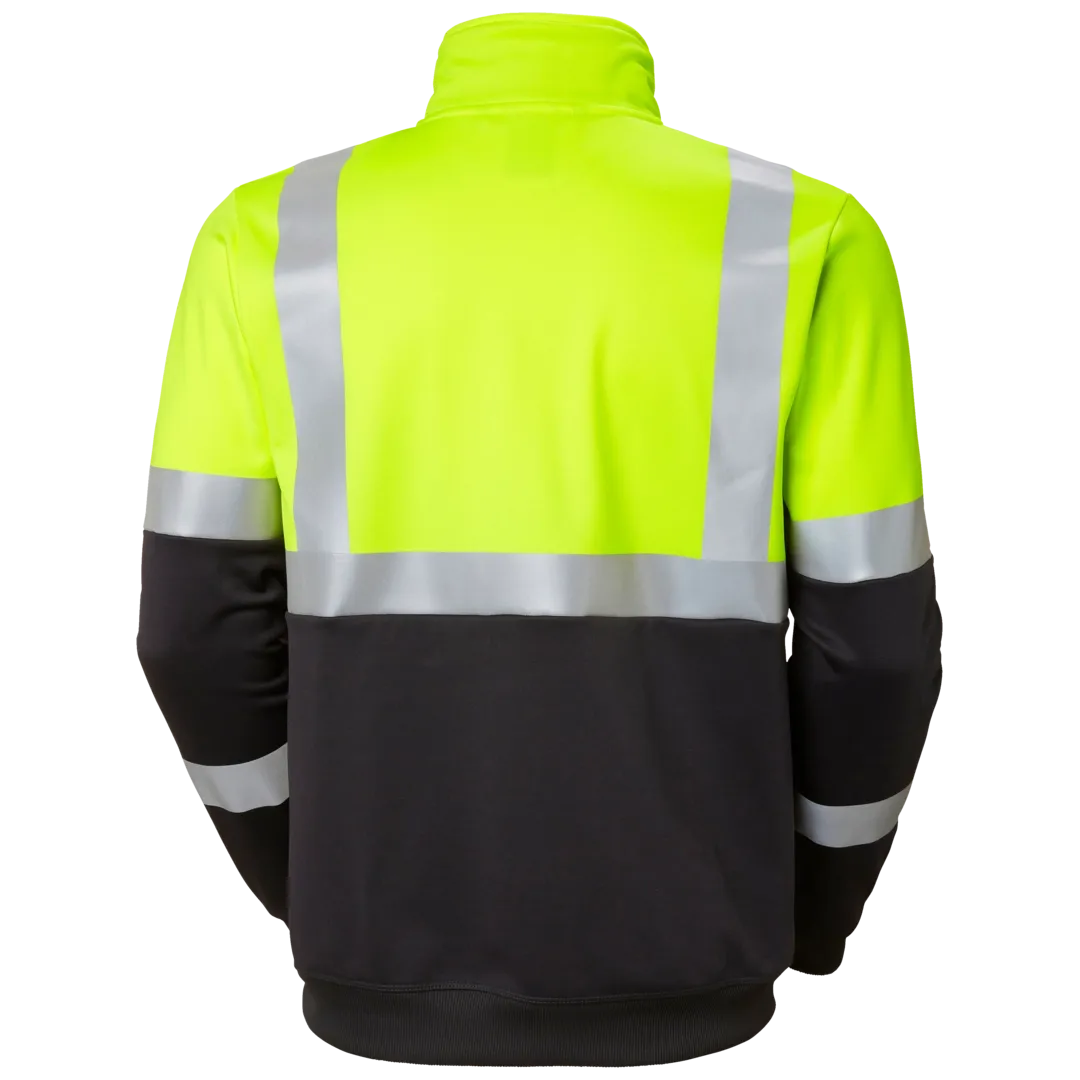 HELLY HANSEN ADDVIS HALF ZIP SWEATSHIRT CLASS 1 79257 Hi Vis Reflective Work Sweatshirt MEN - UPF – Image 7