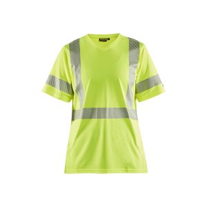 BLAKLADER 33361013 Women's UV protected Hi Vis T shirt Hi Vis Reflective Short Sleeve Work T-Shirt WOMEN - 100% Polyester
