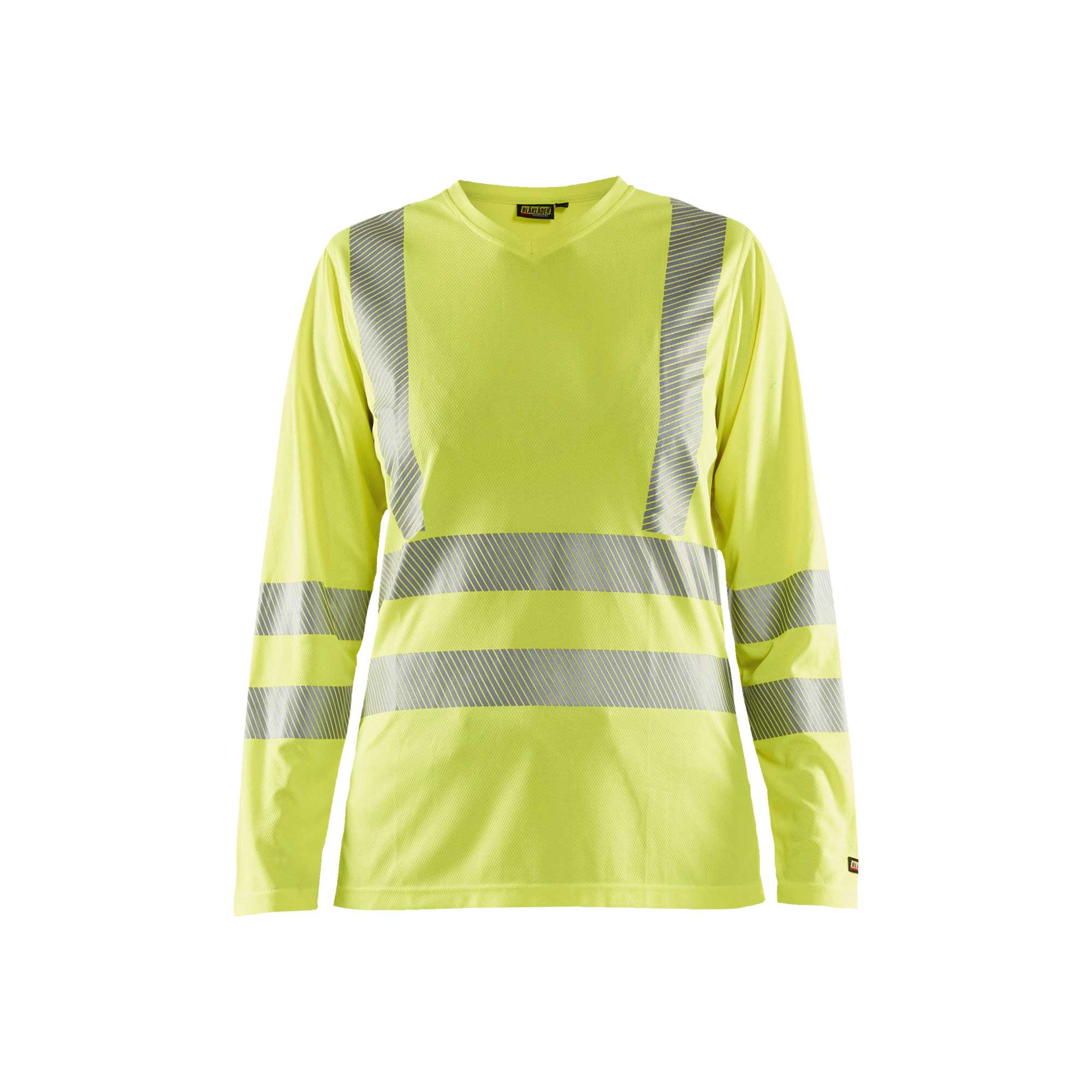 BLAKLADER 34851013 Women's Hi Vis t shirt long sleeve Hi Vis Reflective Long Sleeve Work T-Shirt WOMEN - 100% Polyester – Image 2