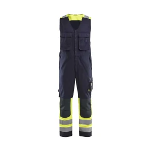 BLAKLADER 28871512 Inherent Sleeveless Multinorm Overalls Hi Vis Reflective Work Coverall Men - ripstop fabric