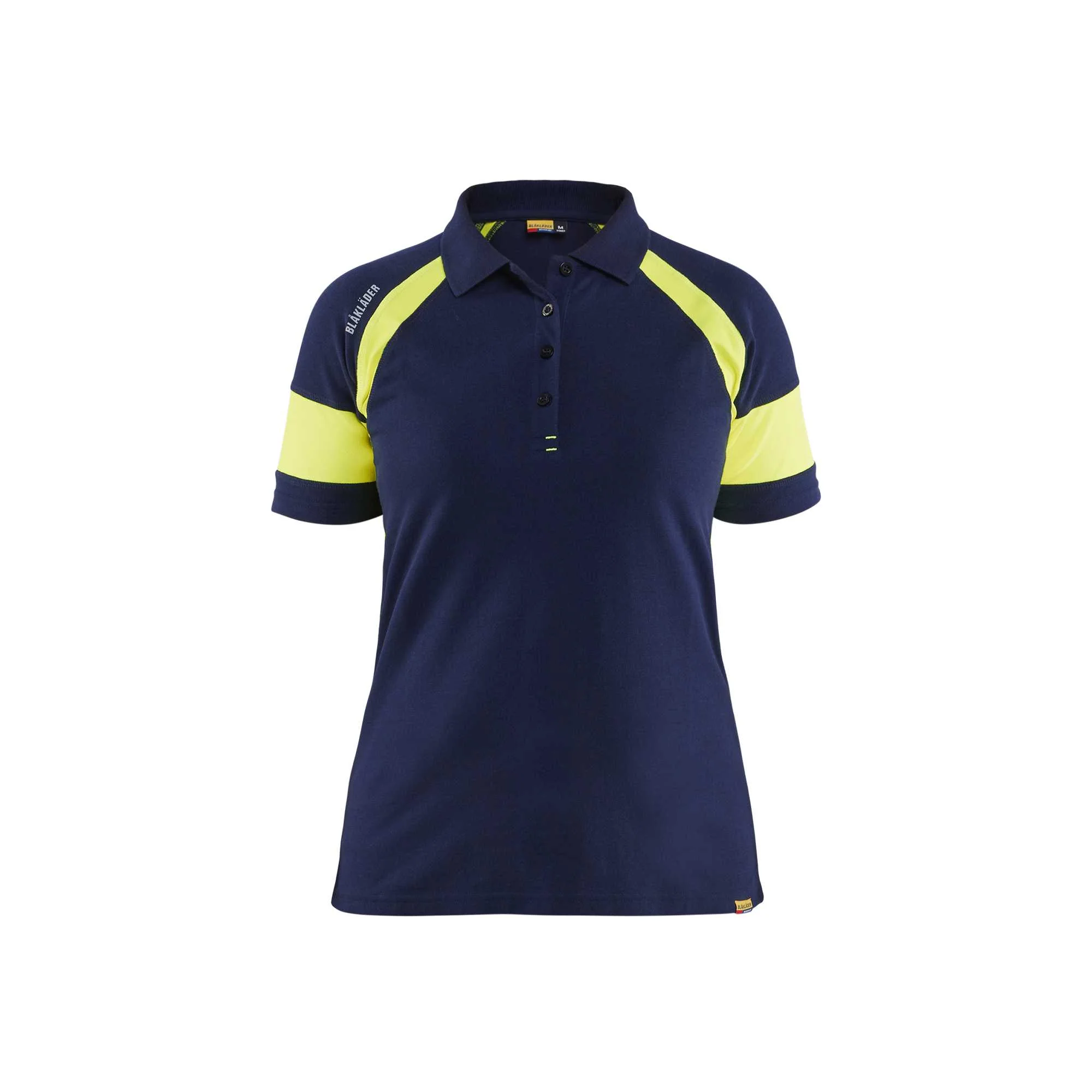 BLAKLADER 35291050 Women's Polo Shirt with Hi vis Hi Vis Reflective Short Sleeve Work Polo WOMEN - 60% Cotton – Image 2