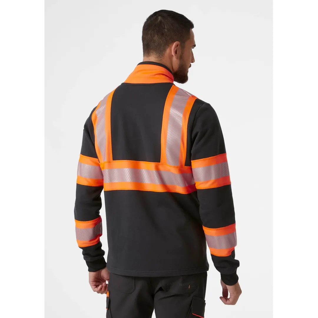 HELLY HANSEN ICU ZIP SWEATSHIRT 79274 Hi Vis Reflective Work Sweatshirt MEN - YKK Zippers – Image 4